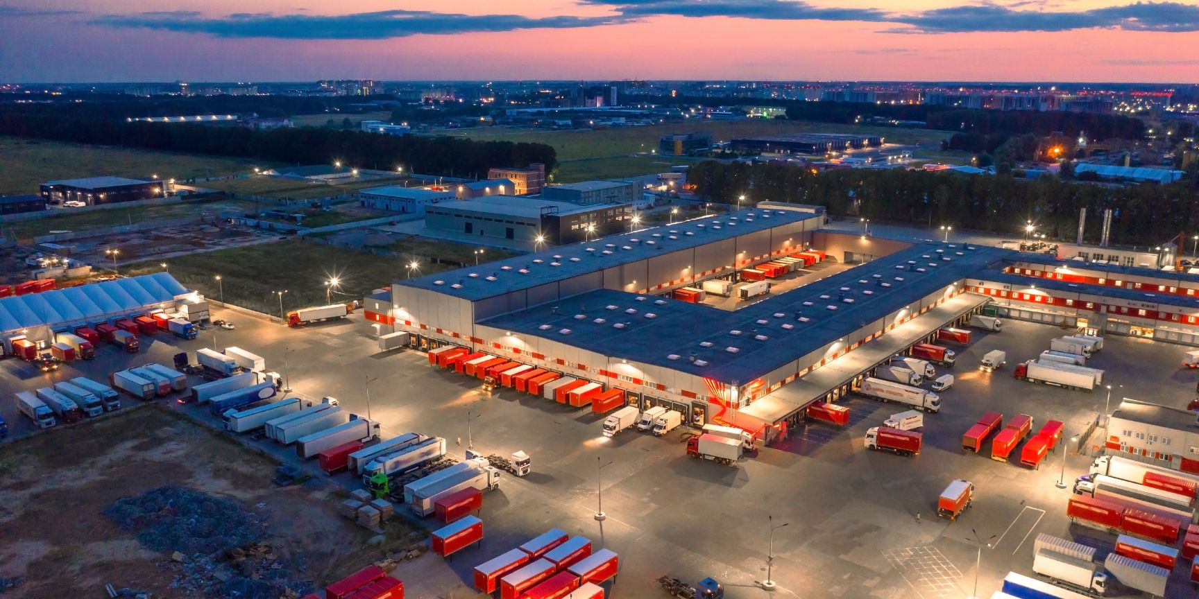 cross-docking terminals when working with forklifts moving pallets between trucks at the receiving and outgoing trucks